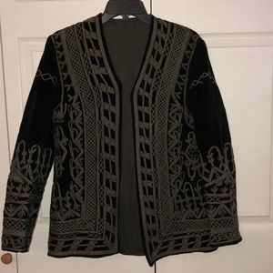 Vintage velour appliqué blazer